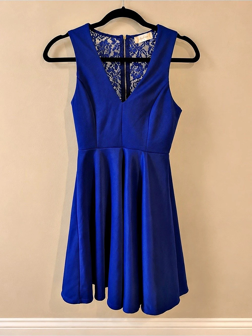 alter’d state Blue Lace Detail Mini Dress Size Small Like New